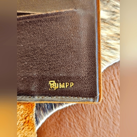 Vintage RARE Sturdy Rumpp Leather Snap Wallet Pockets & Card/Photo Hinged Pages - Picture 9 of 14